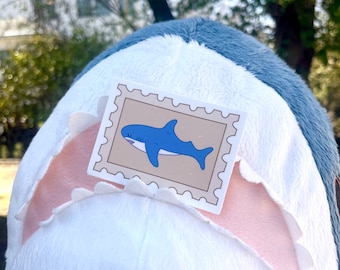 Ikea Blahaj Shark Stamp Vinyl Sticker | Gifts for Friends | Computer Sticker | Waterbottle Sticker | Waterproof and Weatherproof