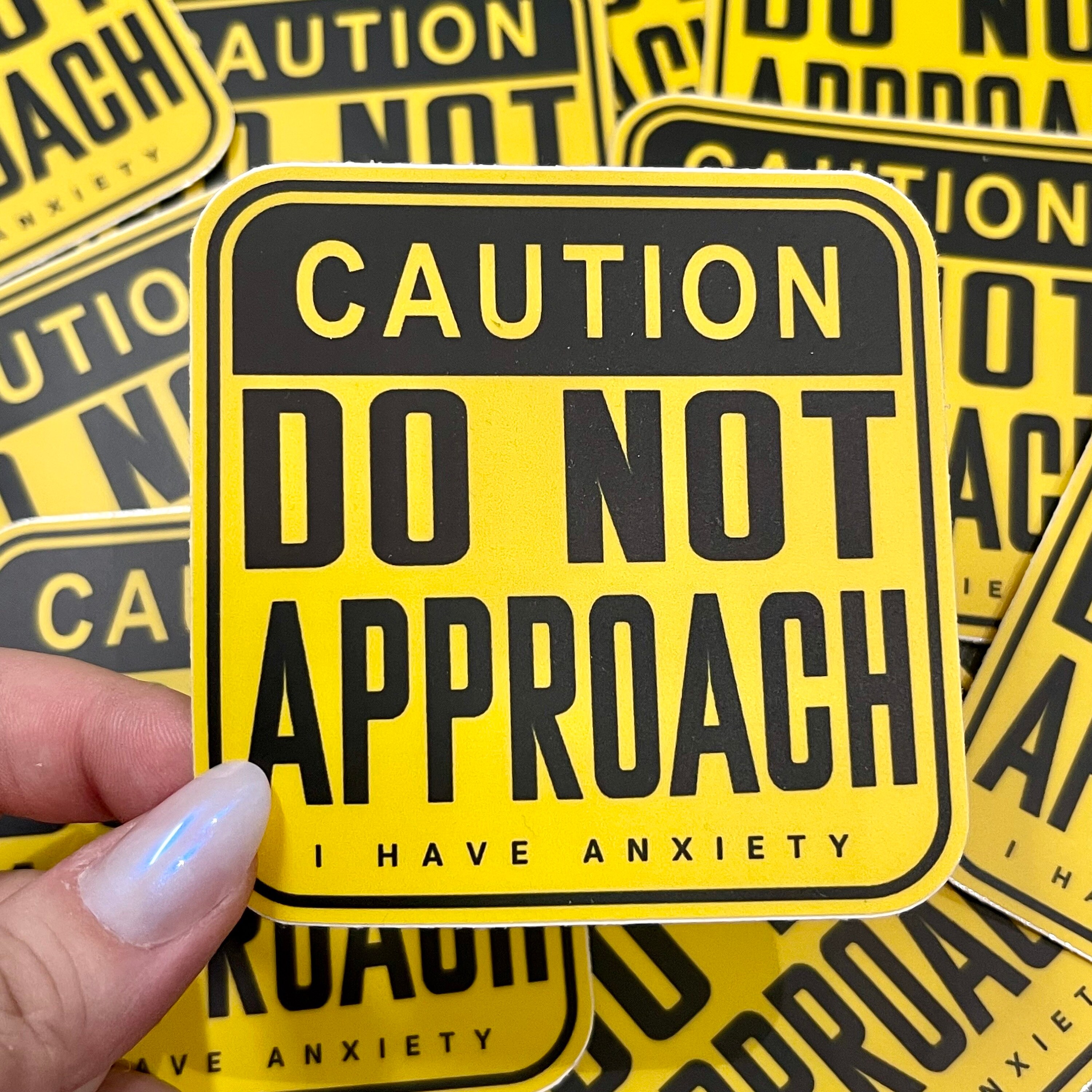 Do Not Approach Sticker Mental Health Awareness Vinyl Sticker Do Not Approach I Have Anxiety ...