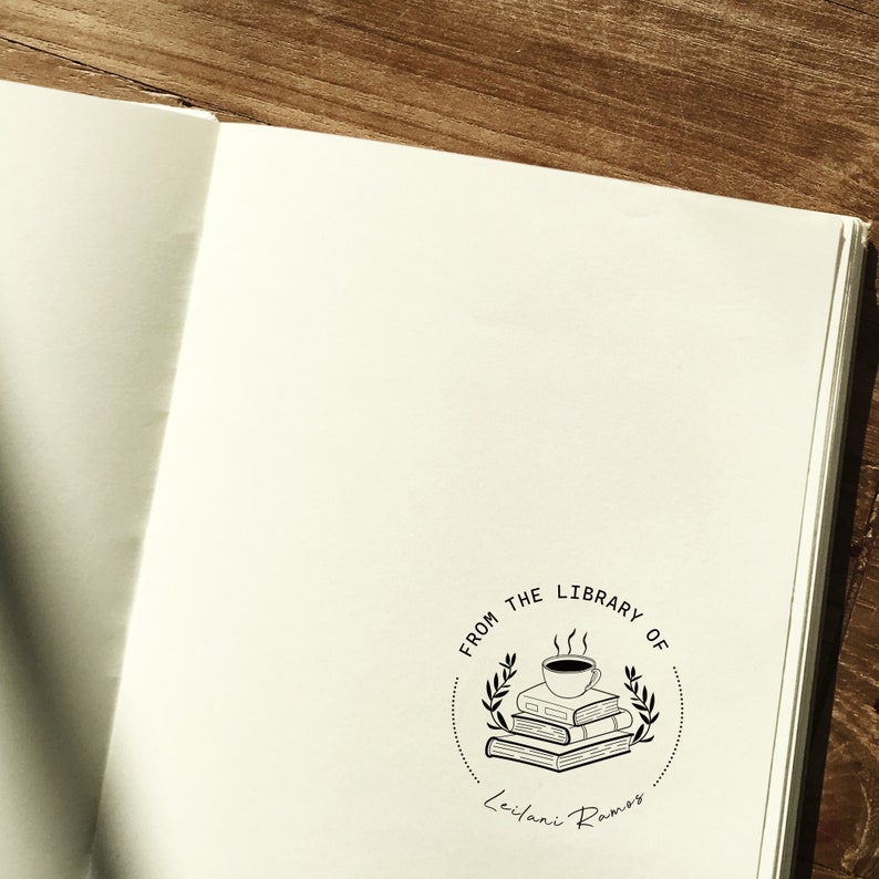 Custom Book Stamp, From the Library of Book Embosser,library Stamp,ex