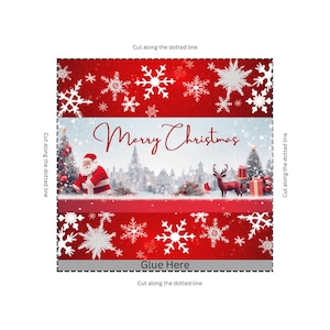 Schokoladenverpackung Weihnachten - PNG und PDF