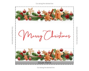 Chocolate Wrapper Christmas - PNG and PDF