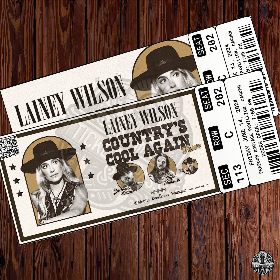 Printable Lainey Wilson Ticket Country