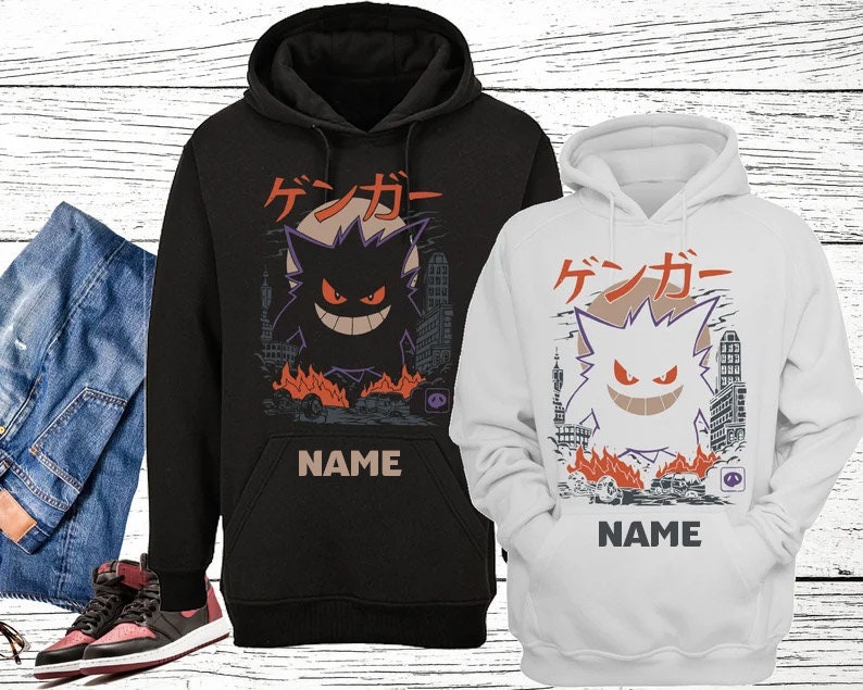 Gengar hoodie with ears clearance