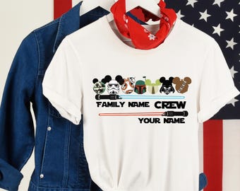 Custom Star Wars Family Matching Event Shirts, Disney Star Wars Themed Family shirts, Family Vacation Shirt, Star Wars Characters Shirt