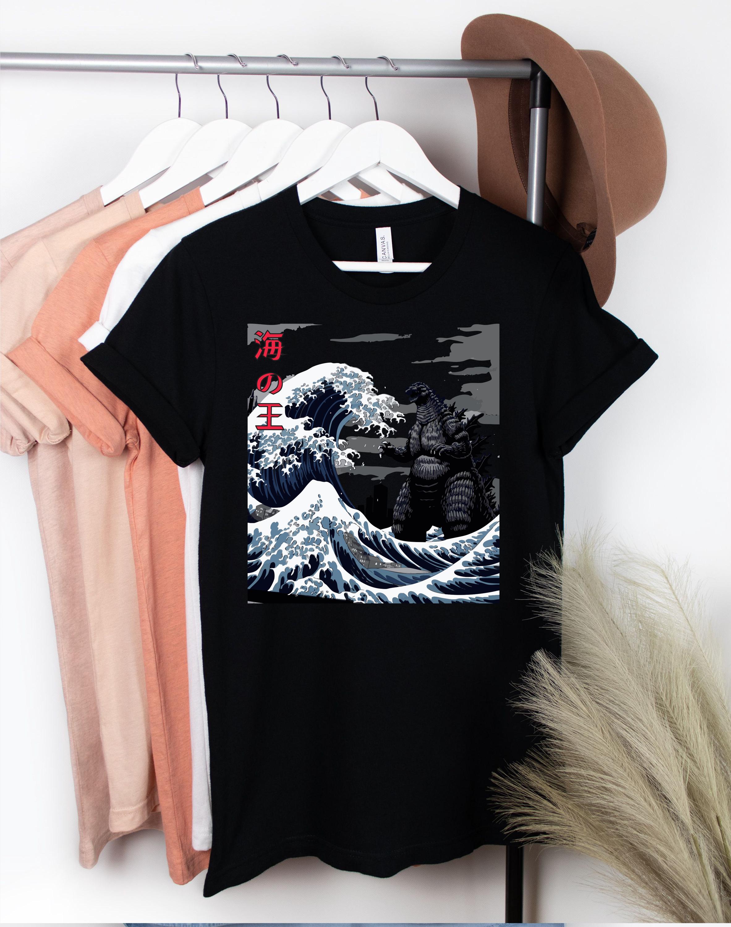 Custom Japan Anime Shirts, Godzilla T-shirt, Shin Godzilla Graphic Black Tee, Kaiju No 8 Shirt, Kaiju True Monster Vintage Godzilla Shirt
