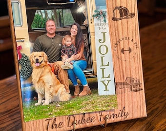 Family Themed Picture Board: Wood - Oak (Personalized)