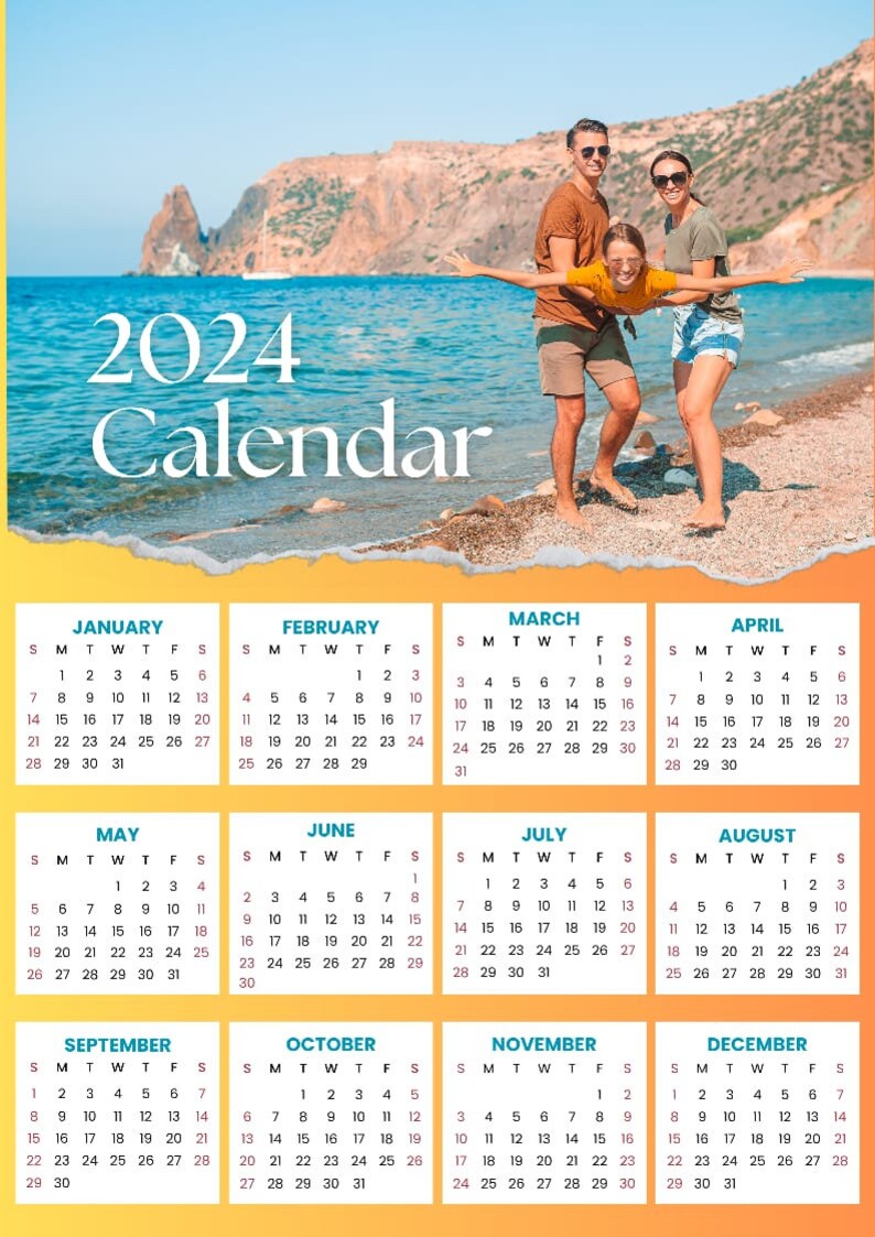 Calendrier 2024 calendrier 2024 Imprimable PDF 2024 Calendrier