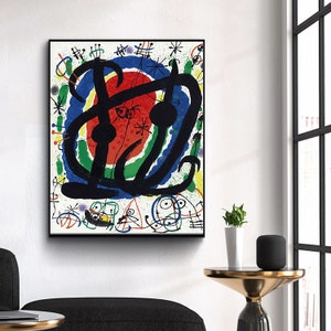 Cartones one plate-Joan Miro,office decor,Exhibition Art Print,Museum Exhibition,Vintage Art,Surrealism Art,giclee print in various sizes