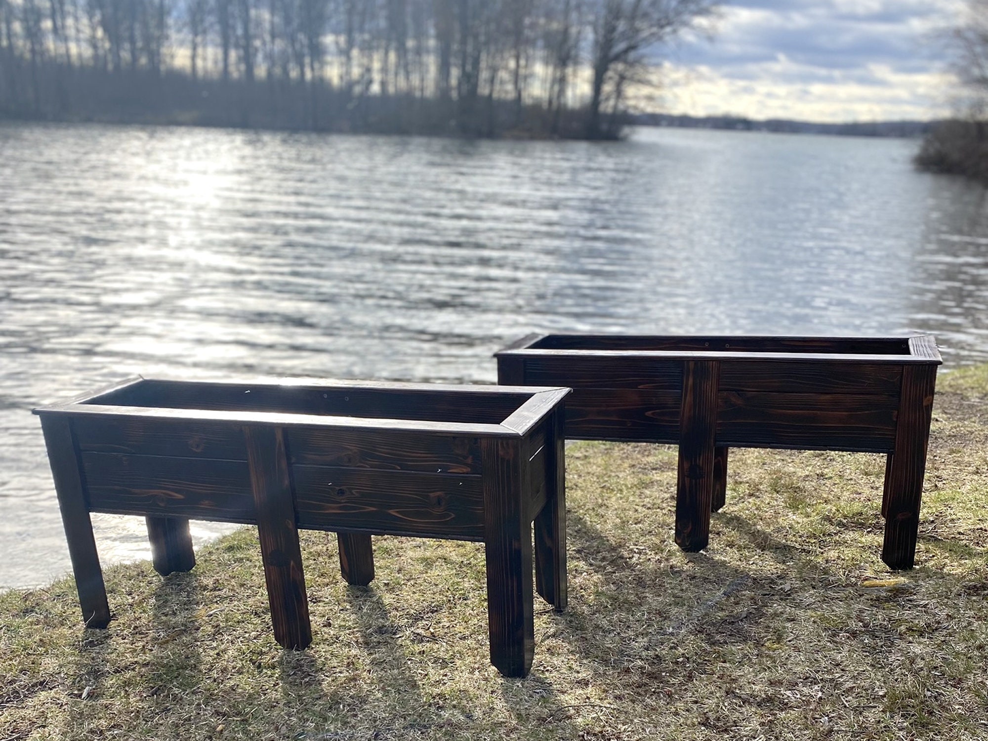Shou Sugi Ban Cedar Planter Box 40