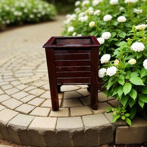 Raised Cedar Garden Planter: Shou Sugi Ban Finish, 20-Year All Weather Espresso Shown