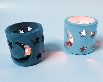 Stjern - Concrete tealight ring | fireproof | cozy atmosphere | felt feet | Christmas time | candle holder | Advent | wreath | Handworkz