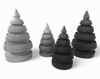 Kiri - Concrete Christmas Tree | Grey | Anthracite | Christmas | Christmas Table Decoration | Christmas Decoration | Handworkz