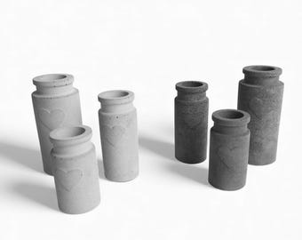 Calon - waterproof concrete vase | heart-shaped vase | perfect for dried flowers, freshly picked flowers, or even individually – very decorative
