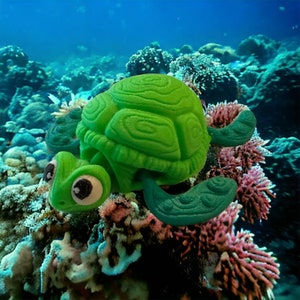 Tortue de mer articulée imprimée en 3D