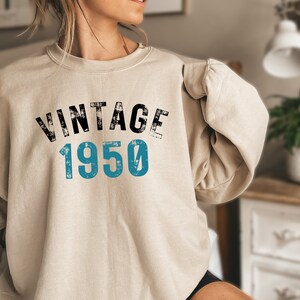 Vintage 1950 Shirt, Birthday Shirt, 1950 Retro Shirt, Custom Year, Birthday Gift Ideas, Personal, Unique Gifts, Gift for Woman, Party