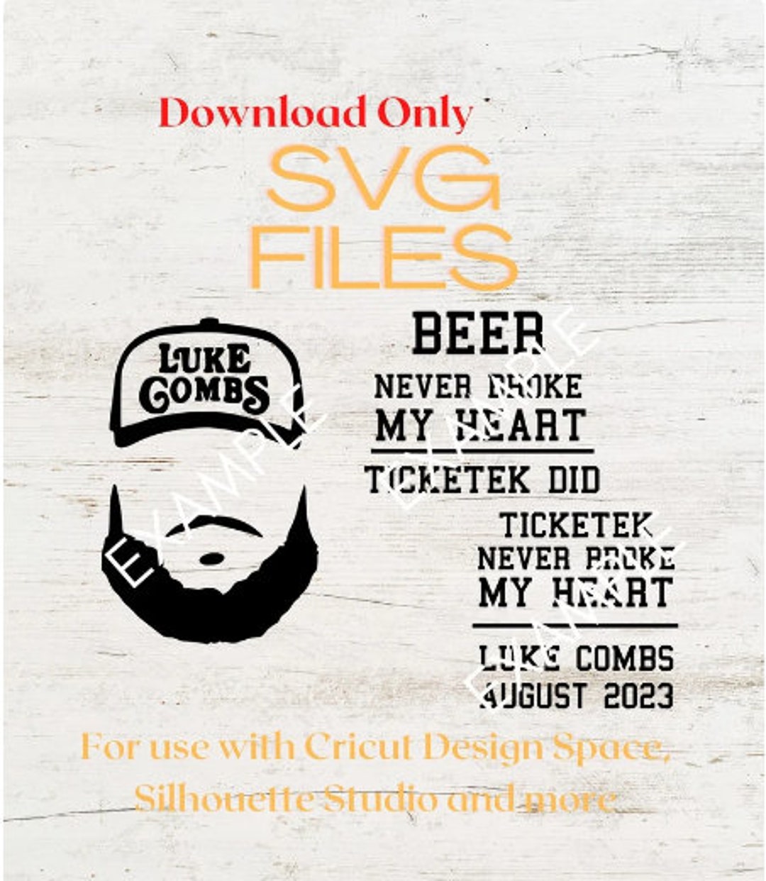Luke Combs SVG Bundle - Etsy