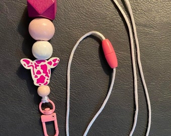 Boysenberry Cow Themed Lanyard