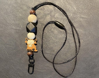 Highland Cow Lanyard