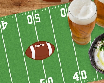 Football Table Runner, Football Party Decor, Football Season, Cotton Poly Table Runner, Football Field Decor, Football Theme, Watch Party