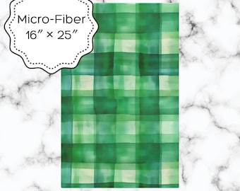 Shamrock-tehandduk med grönrutigt motiv till St. Patrick's Day: Köksdekoration