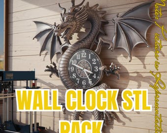 Paquete de archivos STL para impresión 3D de relojes de pared: 14 modelos de decoración para el hogar DIY