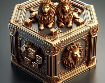 Archivo STL de caja de dados hexagonal de El Rey León: accesorio de juego para impresión 3D