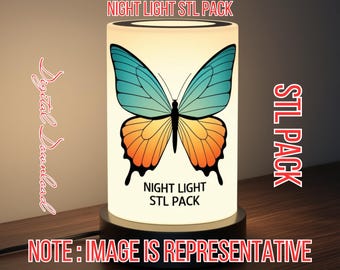 Paquete de archivos STL de luz nocturna: Modelo 3D DIY para decorar el hogar (descarga digital)