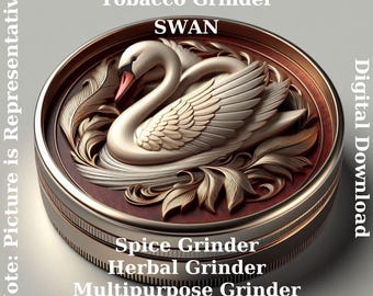 Archivo STL de molinillo de especias Swan: Molinillo de hierbas imprimible en 3D (descarga digital)