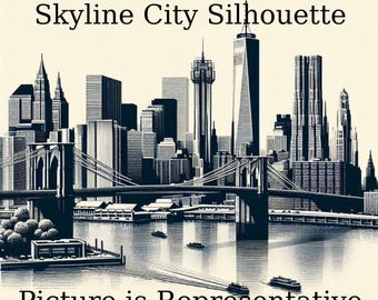 Paquete SVG de siluetas de ciudades estadounidenses: imágenes prediseñadas (descarga digital)