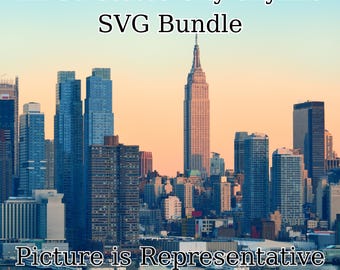 Paquete SVG de siluetas de ciudades de los 50 estados: imágenes prediseñadas cortadas a láser (descarga digital)