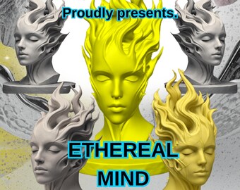 Archivo STL de Ethereal Mind Bust Licencia comercial incluida Ventas de impresiones físicas permitidas