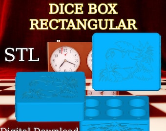 Archivo STL de caja de dados de loro: Estuche para juego de mesa imprimible en 3D (descarga digital)