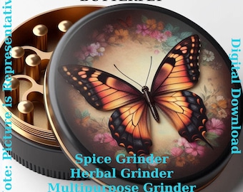 Archivo STL de Molinillo de Especias Mariposa: Molinillo de Hierbas Imprimible en 3D (Descarga Digital)