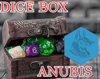 Archivo STL de la caja de dados hexagonal de Anubis: Diseño para impresión 3D (descarga digital)