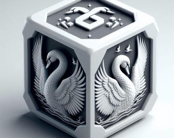 Caja de dados de cisne: archivo STL hexagonal imprimible en 3D