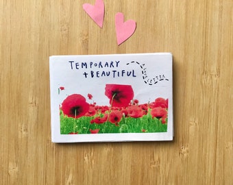 Mini-zine "temporary + beautiful. a love letter"