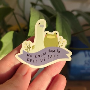 sticker "how to keep us safe"