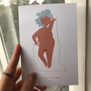 Postcard "listen to your body"