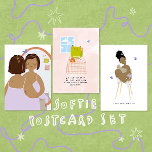 Softie postcard set
