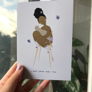 Postcard "what I feel"