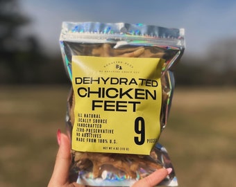 Dolcetti biologici per cani, Zampe di pollo a singolo ingrediente naturale, Dolcetti sani per cani, Dolcetti per cani con pollo, Dolcetti per addestramento per cani, Crudo essiccato