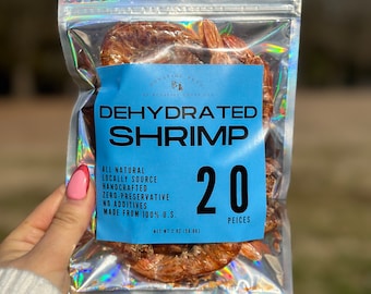 20 camarones deshidratados para perros, golosinas para perros con camarones, golosinas orgánicas para perros, golosinas para perros de un solo ingrediente, golosinas crudas para perros, golosinas secas para perros crudos