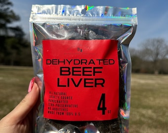 dehydrated beef liver jerky for dogs, beef liver dog treats, organic dog treats, healthy dog treats for training, no preservatives