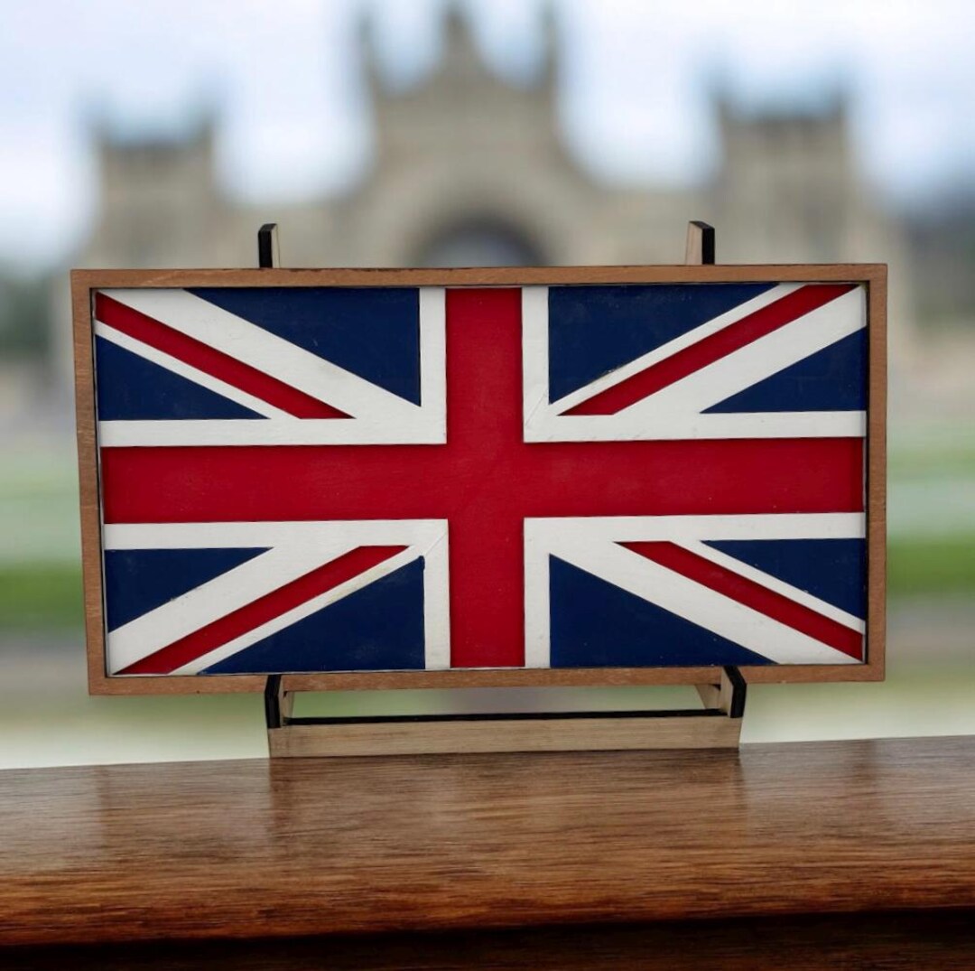 Wood British Union Jack Flag - UK Wall Decor - 10x5.5" - Etsy