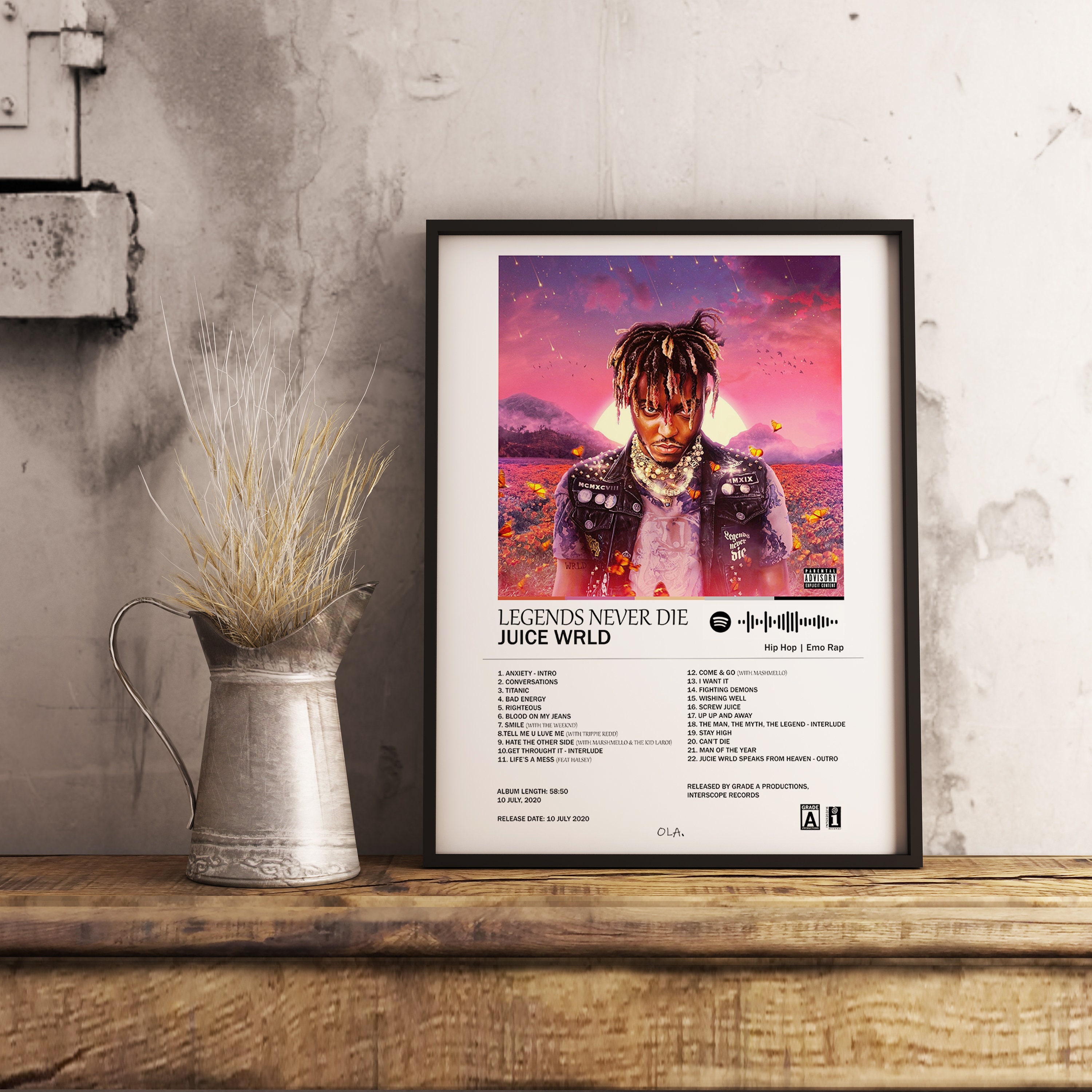 Juice WRLD - Legends Never Die Album Cover Poster