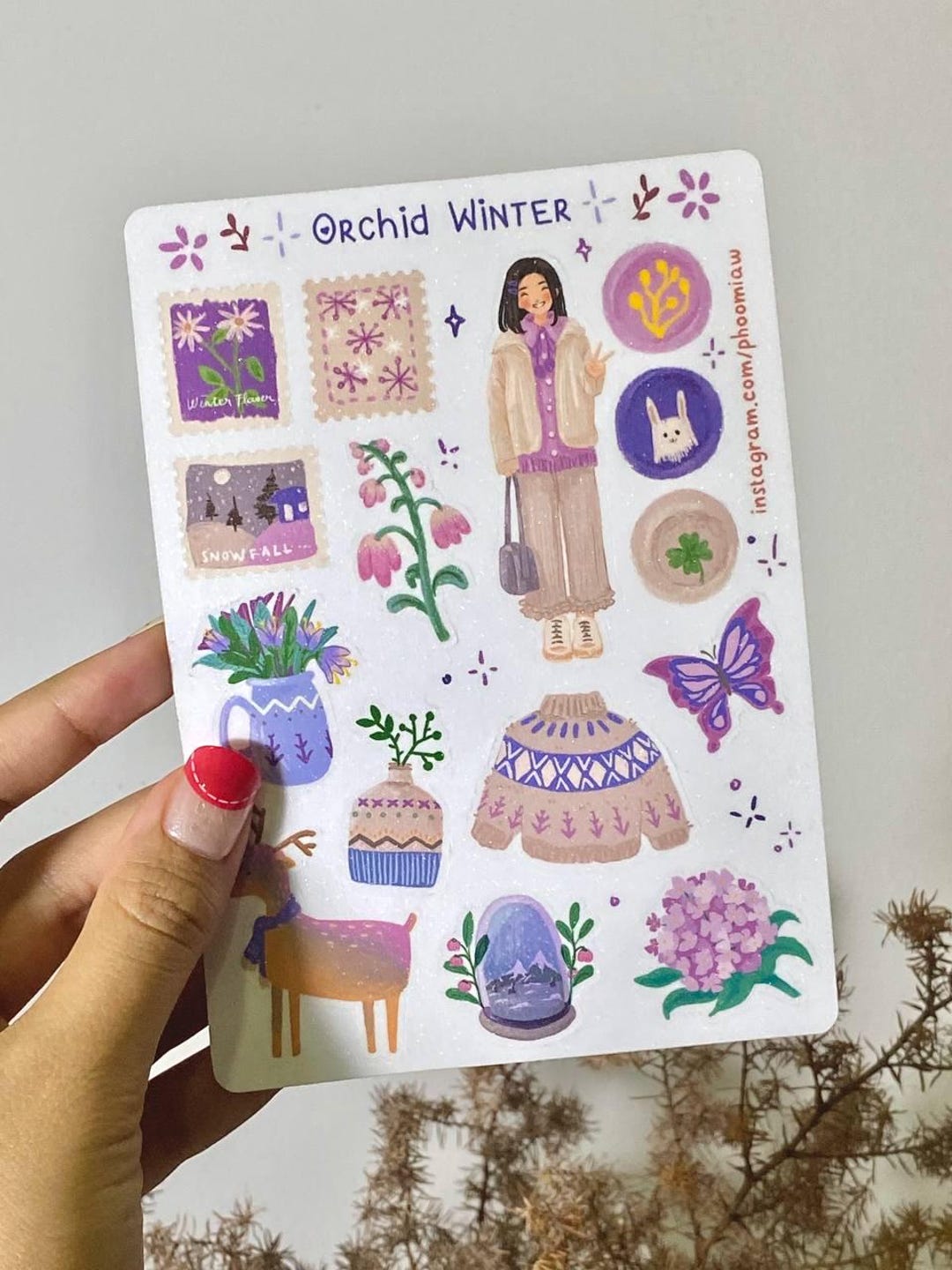 Whimsy Sticker Trend Whimsical Winter Sticker Color Palette of Season Sticker Sheet ...