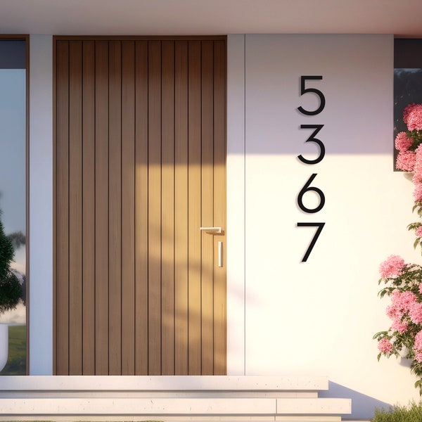 Large Modern House Numbers - Address Numbers, Door numbers, 12 inch Metal Numbers, Modern Address Numbers