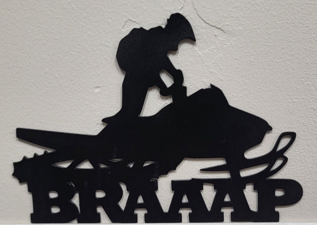 Snowmobile Metal Art BRAAAP or Custom Etsy