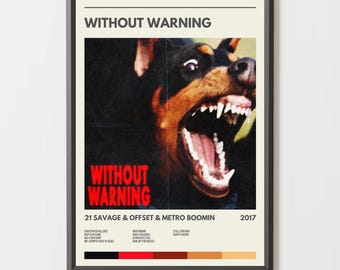 21 Savage, Offset, Metro Boomin Without Warning Album Poster