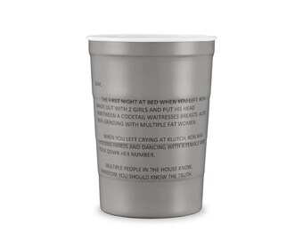 Jersey Shore The Note College Vaso de acero reciclable para residencia estudiantil Vaso térmico para fiestas en la residencia estudiantil Vaso de metal reutilizable